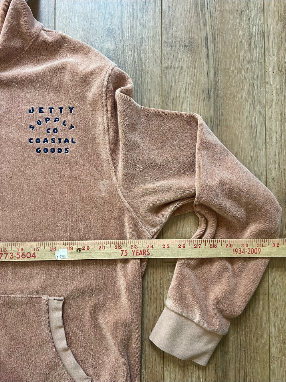 Jetty Men's Faded Burnt Orange Hooded Pullover - Picture 4 of 6